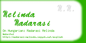 melinda madarasi business card